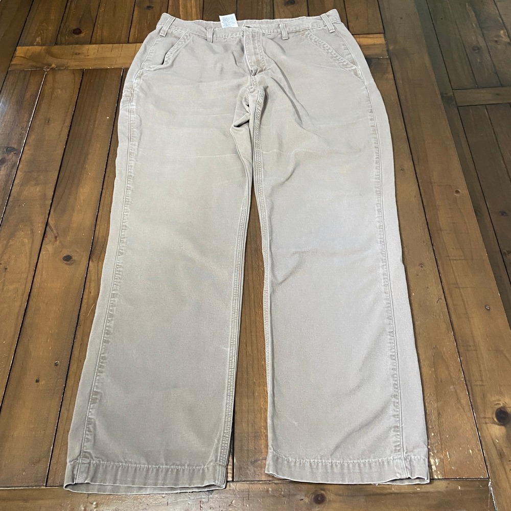 Vintage Carhartt B299 MUS Relaxed Fit Canvas Work Pants Mens 36x34 Mushroom Tan